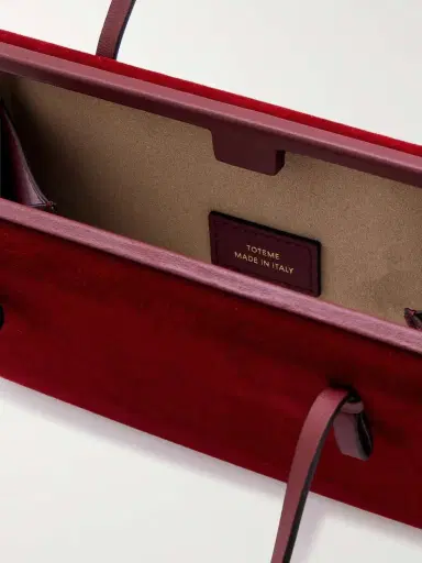 TOTEME Cocktail Leather-trimmed Velvet Shoulder Bag | Thumbnail 5