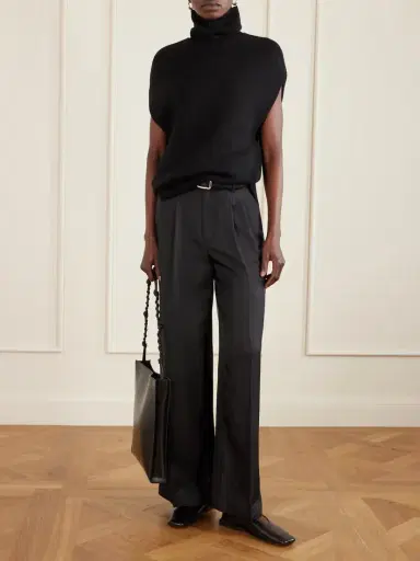 Lisa Yang Pleated Silk-twill Wide-leg Pants | Thumbnail 2 Lisa Yang Pleated Silk-twill Wide-leg Pants | Thumbnail 2