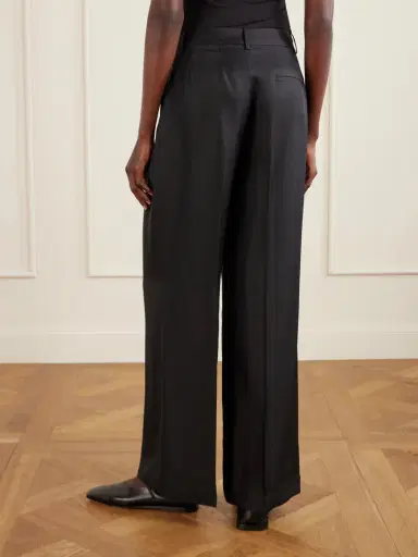 Lisa Yang Pleated Silk-twill Wide-leg Pants | Thumbnail 4 Lisa Yang Pleated Silk-twill Wide-leg Pants | Thumbnail 4