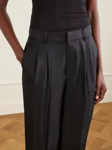 Lisa Yang Pleated Silk-twill Wide-leg Pants | Thumbnail 5 Lisa Yang Pleated Silk-twill Wide-leg Pants | Thumbnail 5