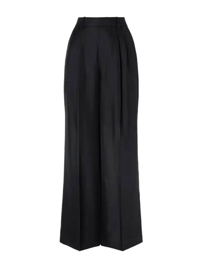 Lisa Yang Pleated Silk-twill Wide-leg Pants