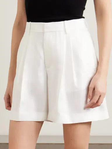 Lisa Yang Pleated Silk-twill Shorts | Thumbnail 3 Lisa Yang Pleated Silk-twill Shorts | Thumbnail 3