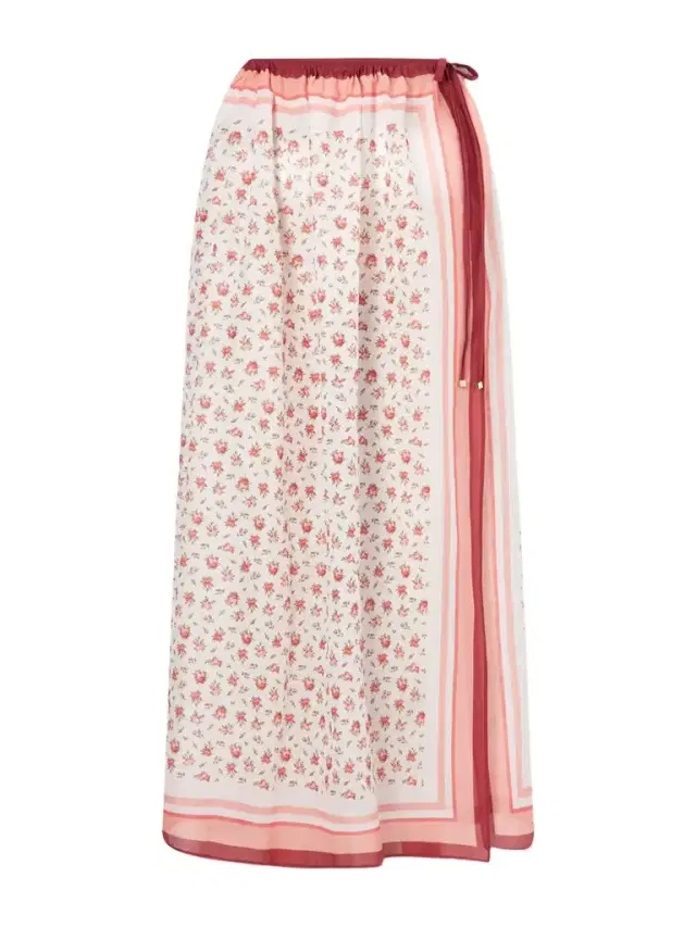 Floral-print Cotton-voile Cover-up