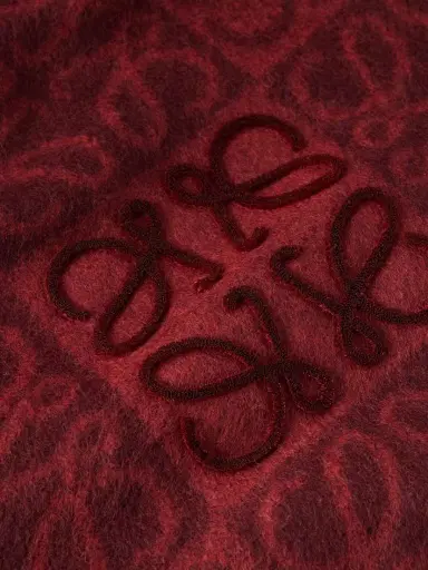 Loewe Fringed Wool And Cashmere-blend Jacquard Scarf | Thumbnail 4