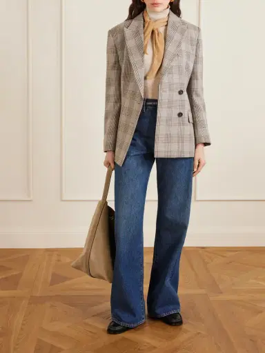 Anine Bing Aretha Checked Wool Blazer | Thumbnail 2 Anine Bing Aretha Checked Wool Blazer | Thumbnail 2