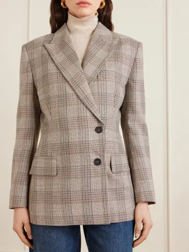 Anine Bing Aretha Checked Wool Blazer | Thumbnail 3 Anine Bing Aretha Checked Wool Blazer | Thumbnail 3