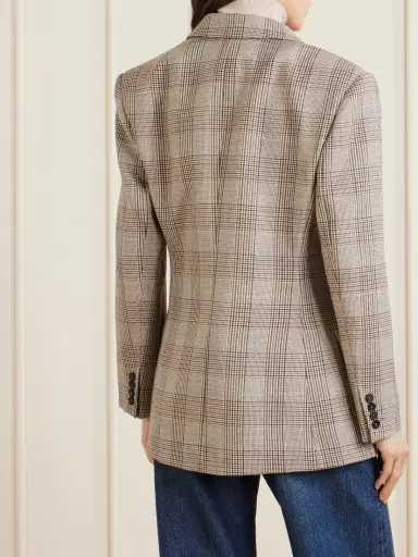Anine Bing Aretha Checked Wool Blazer | Thumbnail 4 Anine Bing Aretha Checked Wool Blazer | Thumbnail 4