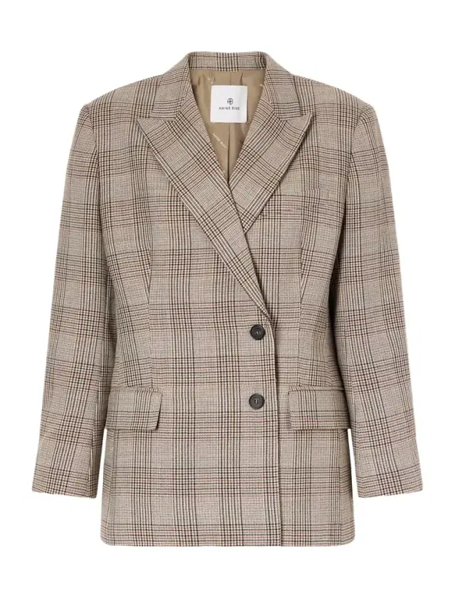 Aretha Checked Wool Blazer