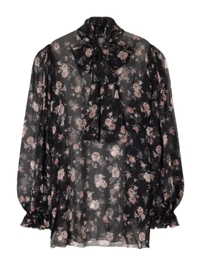 Pussy-bow Silk-chiffon Blouse