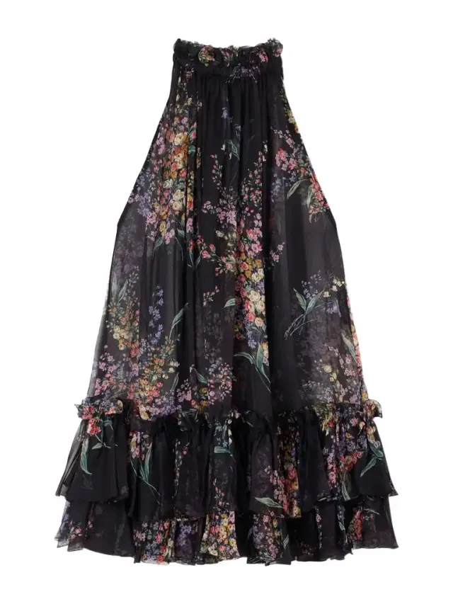 Floral-print Silk-chiffon Mini Dress