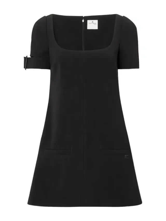 Buckled Crepe Mini Dress