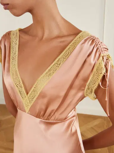 Eres Sophistiquée Lace-trimmed Silk-satin Nightdress | Thumbnail 4 Eres Sophistiquée Lace-trimmed Silk-satin Nightdress | Thumbnail 4