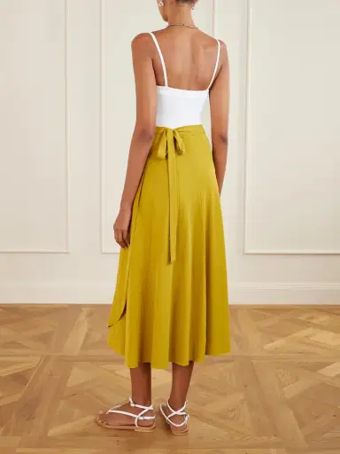 Eres Julieta Stretch-jersey Wrap Midi Skirt | Thumbnail 3 Eres Julieta Stretch-jersey Wrap Midi Skirt | Thumbnail 3