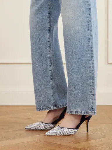 Manolo Blahnik Carolyne 70 Raffia Slingback Pumps | Thumbnail 2 Manolo Blahnik Carolyne 70 Raffia Slingback Pumps | Thumbnail 2