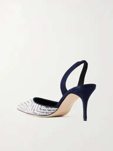 Manolo Blahnik Carolyne 70 Raffia Slingback Pumps | Thumbnail 3 Manolo Blahnik Carolyne 70 Raffia Slingback Pumps | Thumbnail 3