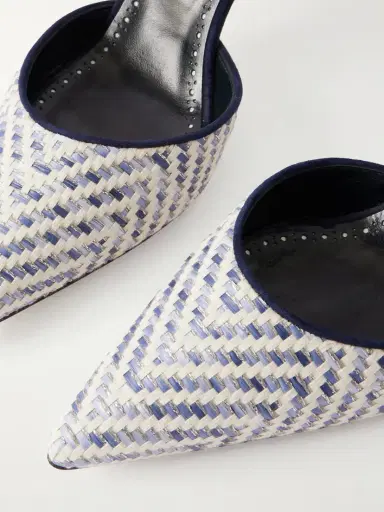 Manolo Blahnik Carolyne 70 Raffia Slingback Pumps | Thumbnail 5 Manolo Blahnik Carolyne 70 Raffia Slingback Pumps | Thumbnail 5
