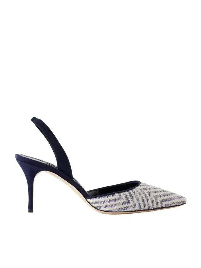 Carolyne 70 Raffia Slingback Pumps