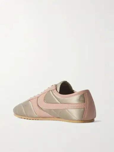 Dries Van Noten Leather-trimmed Paneled Satin Sneakers | Thumbnail 3 Dries Van Noten Leather-trimmed Paneled Satin Sneakers | Thumbnail 3