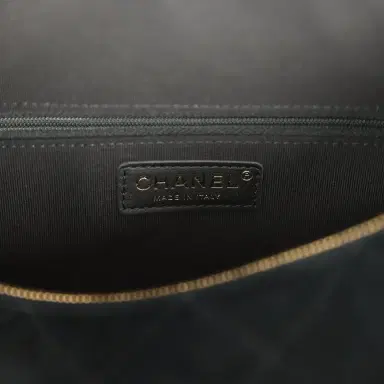 Chanel Chanel Small Bowling Bag Black Suede Antique Gold Hardware | Thumbnail 9