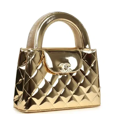 Chanel Chanel Small Kelly Shopper Light Gold Metallic Mirror Calfskin Light Gold Hardware | Thumbnail 2