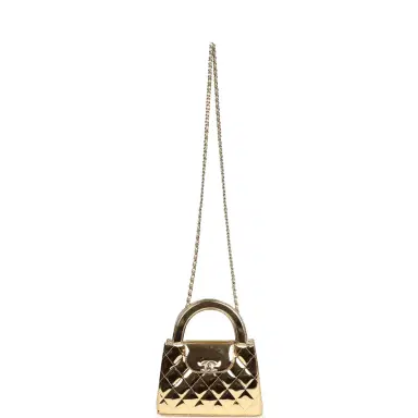 Chanel Chanel Small Kelly Shopper Light Gold Metallic Mirror Calfskin Light Gold Hardware | Thumbnail 7