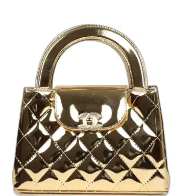 Chanel Chanel Small Kelly Shopper Light Gold Metallic Mirror Calfskin Light Gold Hardware | Thumbnail 1