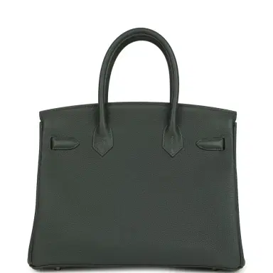 HERMÈS Hermes Birkin 30 Vert Mangrove Togo Palladium Hardware | Thumbnail 4 HERMÈS Hermes Birkin 30 Vert Mangrove Togo Palladium Hardware | Thumbnail 4