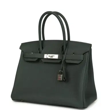 HERMÈS Hermes Birkin 30 Vert Mangrove Togo Palladium Hardware | Thumbnail 5 HERMÈS Hermes Birkin 30 Vert Mangrove Togo Palladium Hardware | Thumbnail 5