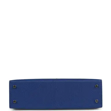 HERMÈS Hermes Kelly Sellier 20 Bleu Royal Chevre Chamkila and Ombre Varanus Salvator Lizard Touch Palladium Hardware | Thumbnail 6 HERMÈS Hermes Kelly Sellier 20 Bleu Royal Chevre Chamkila and Ombre Varanus Salvator Lizard Touch Palladium Hardware | Thumbnail 6