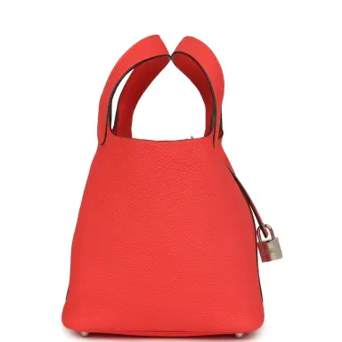 HERMÈS Hermes Picotin Lock 18 Rose Texas Clemence Palladium Hardware | Thumbnail 3