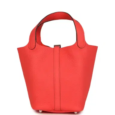 HERMÈS Hermes Picotin Lock 18 Rose Texas Clemence Palladium Hardware | Thumbnail 4