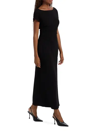 Lela Rose Women's Cascade Fluid Crêpe Midi-Dress | Thumbnail 2