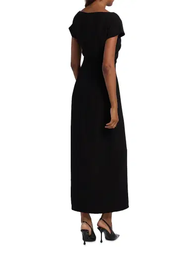 Lela Rose Women's Cascade Fluid Crêpe Midi-Dress | Thumbnail 5