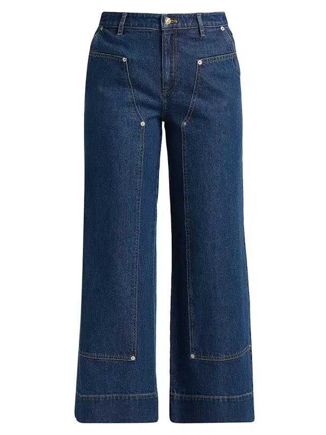 Cinq à Sept Women's Ryker Wide-Leg Cropped Jeans - Tide