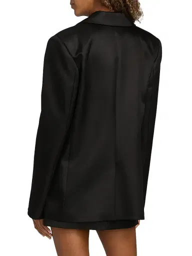 Brandon Maxwell Women's The Elliot Double Breasted Evening Jacket - Black - Size 8 | Thumbnail 5 Brandon Maxwell Women's The Elliot Double Breasted Evening Jacket - Black - Size 8 | Thumbnail 5