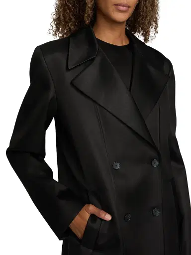 Brandon Maxwell Women's The Elliot Double Breasted Evening Jacket - Black - Size 8 | Thumbnail 6 Brandon Maxwell Women's The Elliot Double Breasted Evening Jacket - Black - Size 8 | Thumbnail 6