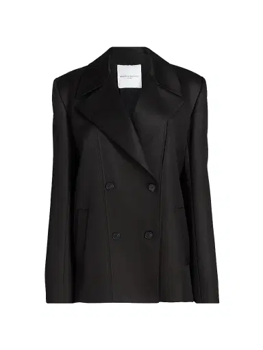 Brandon Maxwell Women's The Elliot Double Breasted Evening Jacket - Black - Size 8 | Thumbnail 1 Brandon Maxwell Women's The Elliot Double Breasted Evening Jacket - Black - Size 8 | Thumbnail 1