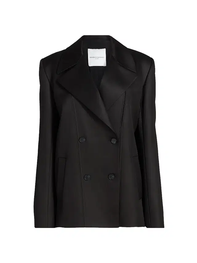 Brandon Maxwell Women's The Elliot Double Breasted Evening Jacket - Black
