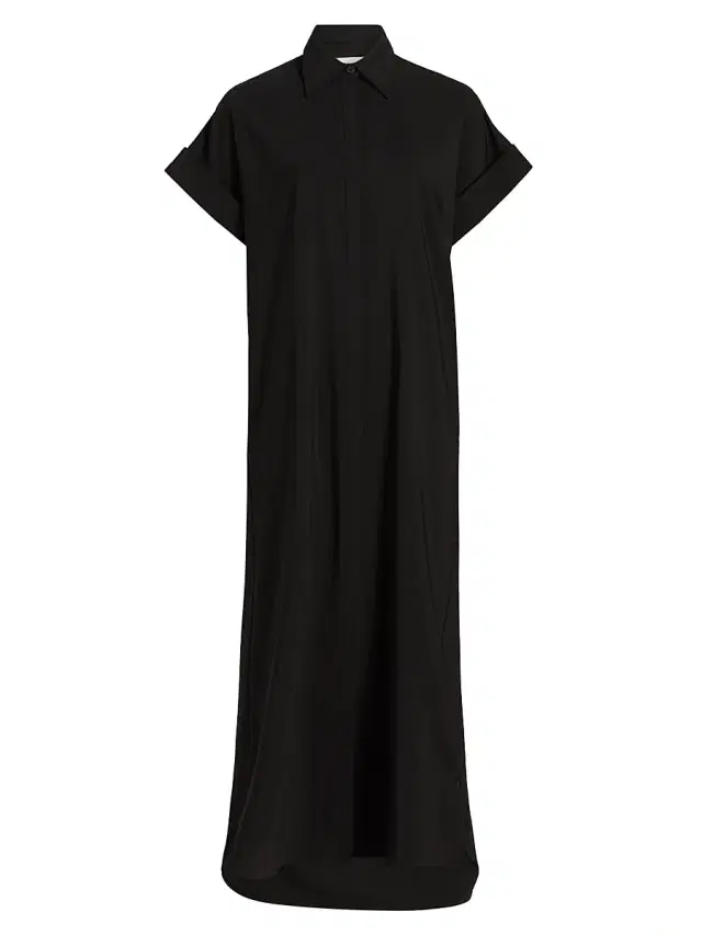 Women's The Emory Cotton-Blend Shirtdress - Black