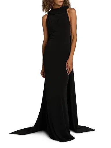 Brandon Maxwell Women's The Presley Draped Gown - Black - Size 4 | Thumbnail 3 Brandon Maxwell Women's The Presley Draped Gown - Black - Size 4 | Thumbnail 3
