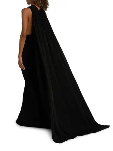 Brandon Maxwell Women's The Presley Draped Gown - Black - Size 4 | Thumbnail 5 Brandon Maxwell Women's The Presley Draped Gown - Black - Size 4 | Thumbnail 5