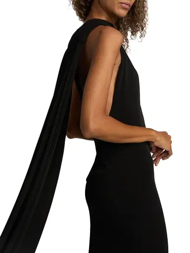 Brandon Maxwell Women's The Presley Draped Gown - Black - Size 4 | Thumbnail 6 Brandon Maxwell Women's The Presley Draped Gown - Black - Size 4 | Thumbnail 6