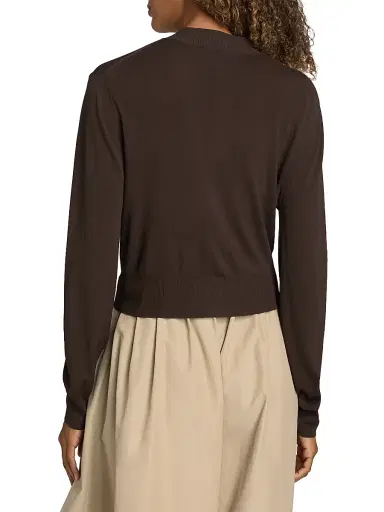 Brandon Maxwell Women's The Aubrey Cardigan - Truffle | Thumbnail 5