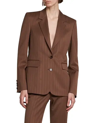 Stella McCartney Women's Stripe Wool Blazer - Sienna | Thumbnail 2 Stella McCartney Women's Stripe Wool Blazer - Sienna | Thumbnail 2