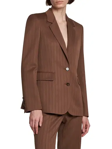 Stella McCartney Women's Stripe Wool Blazer - Sienna | Thumbnail 3 Stella McCartney Women's Stripe Wool Blazer - Sienna | Thumbnail 3