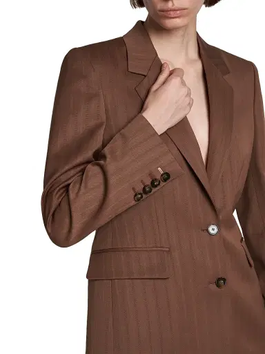 Stella McCartney Women's Stripe Wool Blazer - Sienna | Thumbnail 5 Stella McCartney Women's Stripe Wool Blazer - Sienna | Thumbnail 5
