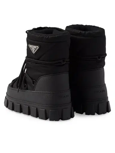 Prada Women's Re-Nylon Gabardine Apres-Ski Boots - Black - Size 15 | Thumbnail 3