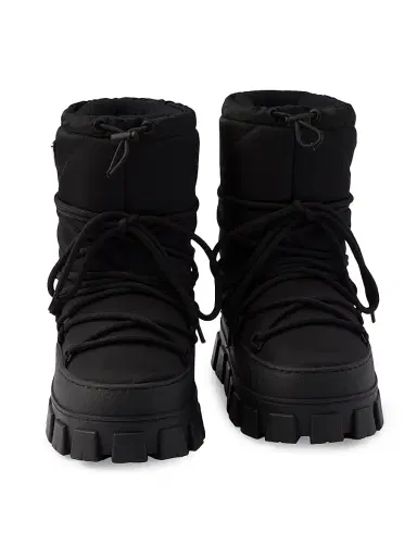Prada Women's Re-Nylon Gabardine Apres-Ski Boots - Black - Size 15 | Thumbnail 4