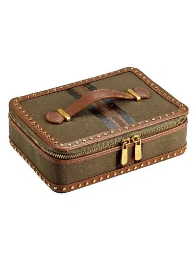 Wolf Ida Travel Zip Jewelry Case - Khaki | Thumbnail 3