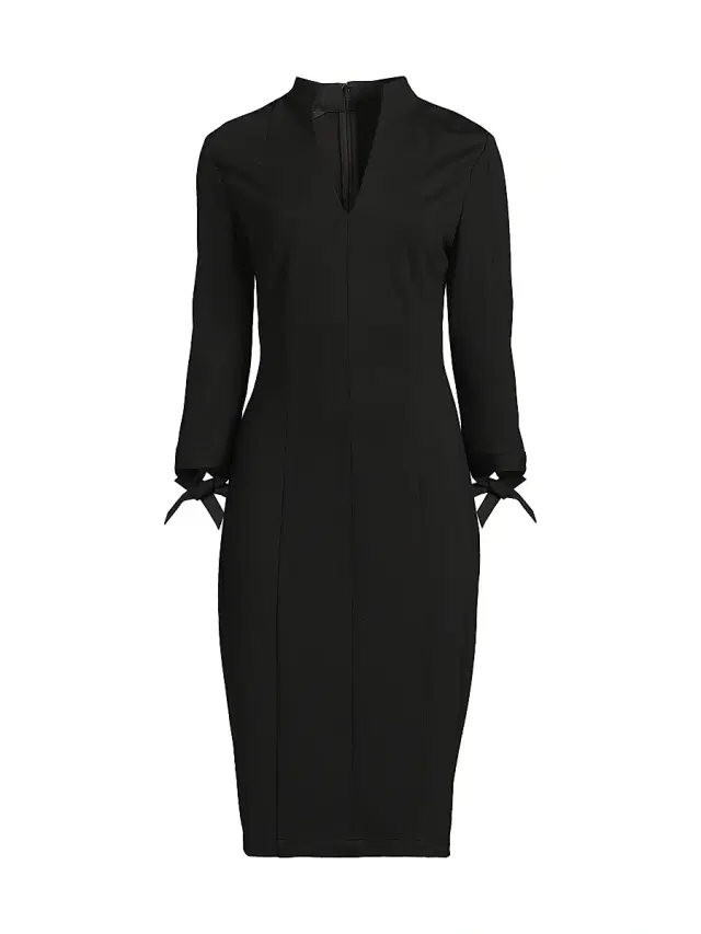 Misook Women's Luxestretch Ponte Sheath Knee-Length Dress - Black